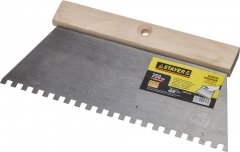 Малярный шпатель, зуб 6х6мм, 250мм STAYER 1025-6-25