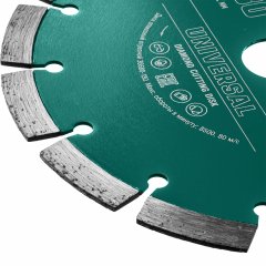 Диск алмазный сегментный по железобетону и бетону KRAFTOOL Universal 180х22 мм 36680-180