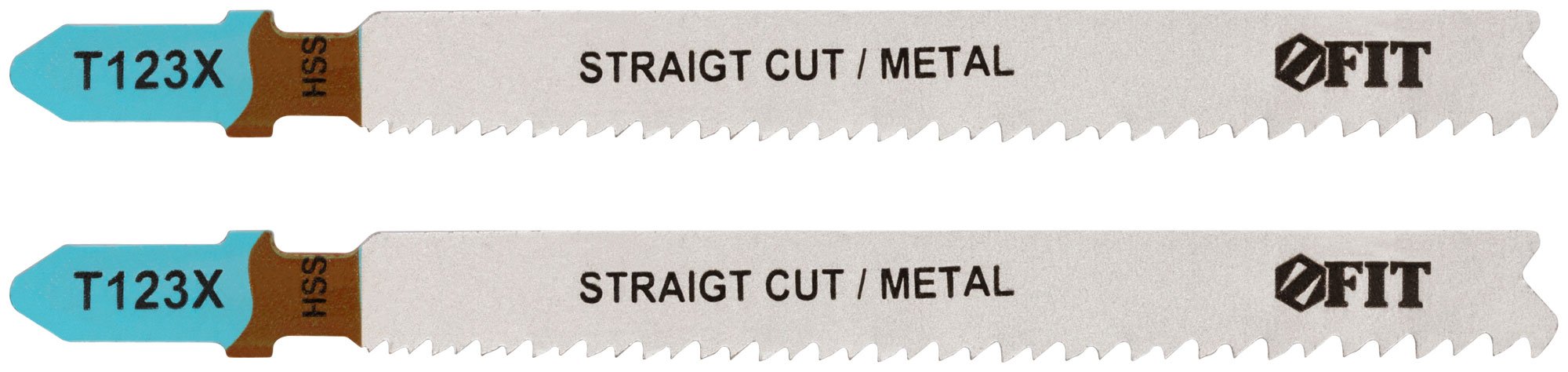 Полотна по алюминию и цвет.мет, HSS, фрезерованные зубья, 100/74 мм, переменный шаг (T123X), 2 шт. FIT 40978