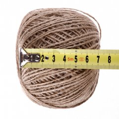 Шпагат джутовый, 1 мм, L 140 м, 2-ниточный, Россия Сибртех 93875