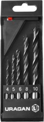Набор сверл спиральных по дереву (5 шт; 4-10 мм) URAGAN 29419-H5