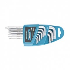 Набор ключей имбусовых Torx -TT, 9 шт: T10-T50, удлиненные, S2, сатинированные Gross 16407