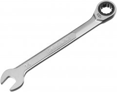 Ключ комбинированный трещоточный, 15 мм, количество зубьев 100 Gross 14853