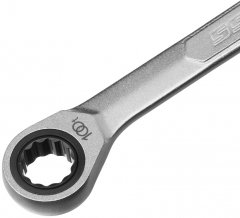 Ключ комбинированный трещоточный, 15 мм, количество зубьев 100 Gross 14853