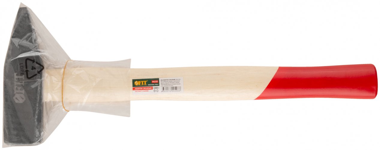 Молоток кованый, деревянная ручка 1000 гр. FIT 44210