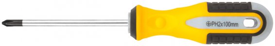 Отвертка "Старт", CrV сталь, прорезиненная ручка 6х100 мм РН2 FIT 55177
