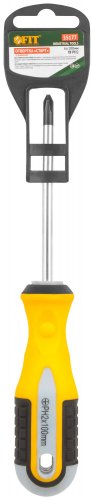 Отвертка "Старт", CrV сталь, прорезиненная ручка 6х100 мм РН2 FIT 55177