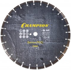 Диск алмазный CHAMPION бетон PRO 400/25,4/12 Concrete Crunch (железобетон, старый бетон)