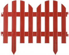 Декоративный забор GRINDA 28x300 см, терракотовый 422205-T