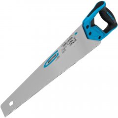Ножовка по дереву "Piranha", 450 мм, 11-12 TPI, зуб-3D, каленый зуб, двухкомпонентная рукоятка Gross 24103