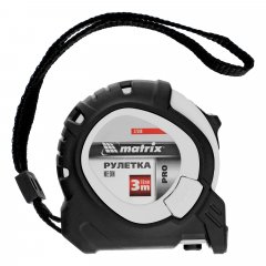 Рулетка Neon,3 м x 16 мм,обрезиненный корпус,3 фиксации,Pro Matrix 32590