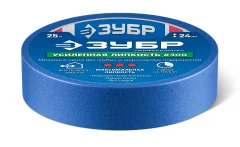 ЗУБР №100 24 мм х 25 м, для гладких и слегка шероховатых поверхностей, малярная лента, Профессионал (12141-24)