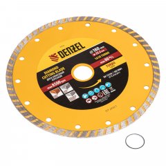Диск алмазный, отрезной Turbo, 180 х 22.2 мм, сухая резка Denzel 73112