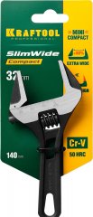 Разводной ключ KRAFTOOL SlimWide Compact 140/32 мм 27266-20