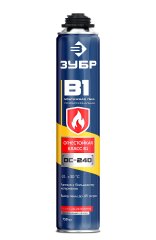 Огнестойкая монтажная пена ЗУБР PRO B1 750 мл, под пистолет, SVS 41146