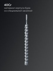 ЗУБР ПРОФИ-4Х 45x610/720 мм, SDS-max бур, ПРОФЕССИОНАЛ (29350-610-45)
