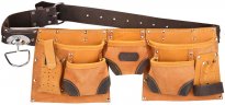 Пояс для инструментов из натуральной кожи (9 карманов) KRAFTOOL 1-38520