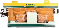 Пояс для инструментов из натуральной кожи (9 карманов) KRAFTOOL 1-38520