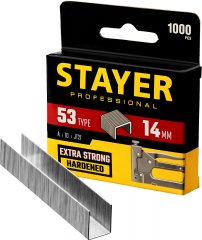 Скобы для степлера STAYER 14 мм тонкие тип 53, 1000 шт 3159-14_z02