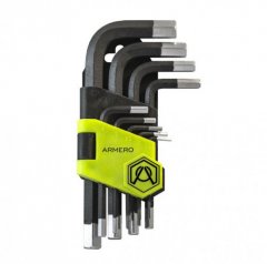 Набор коротких шестигранных ключей 9 шт, ARMERO, ( A410/095 )