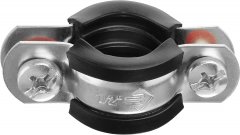 Трубный хомут с гайкой ЗУБР 1/2", 10 штук, оцинкованный 37850-20-24