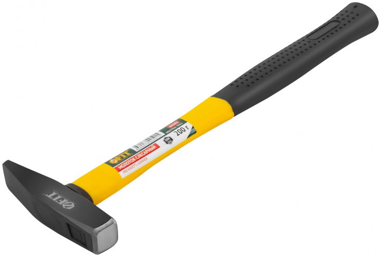 Молоток кованый, фиберглассовая ручка 200 гр. FIT 44282