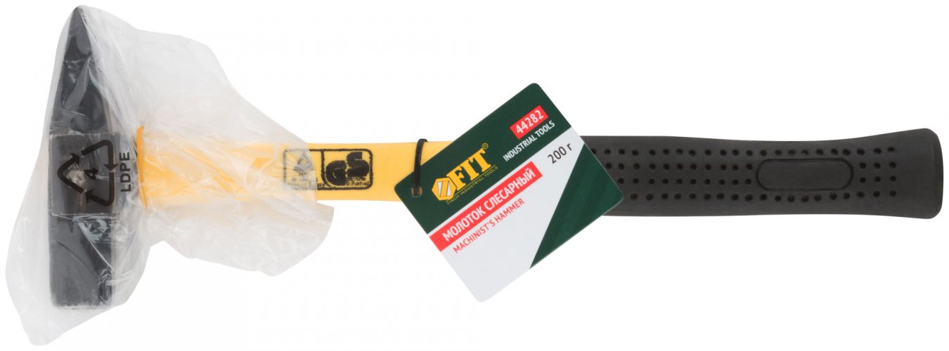 Молоток кованый, фиберглассовая ручка 200 гр. FIT 44282