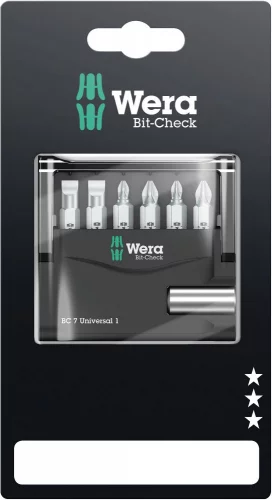 Набор бит Bit-Check 7 Universal 1 SB, 7 предм., WERA, ( WE-073406 )