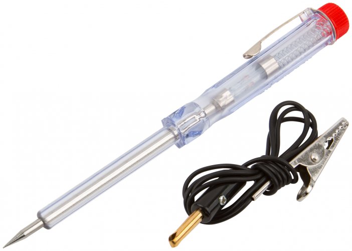 Отвертка индикаторная, прозрачная ручка 100 - 500 В, 190 мм КУРС 56504