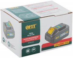 Батарея акк. 20 В; Li-Ion; 4,0 Ач; 0,7 кг ; индикатор заряда; коробка FIT 79936