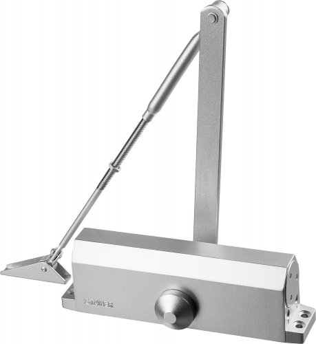 Дверной доводчик для дверей массой до 100 кг STAYER цвет серебро 37915-100