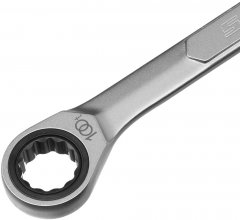Ключ комбинированный трещоточный, 19 мм, количество зубьев 100 Gross 14857