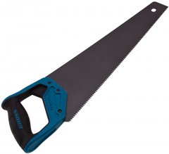 Ножовка по дереву "Piranha", 450 мм, 11-12 TPI, зуб-3D, каленый зуб, тефлоновое покрытие полотна, двухкомпонентная рукоятка Gross 24106