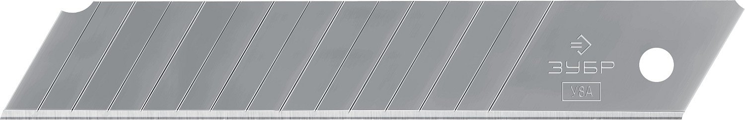 Лезвие "МАСТЕР" сегментированное, сталь У9А, в боксе, 18 мм, 10 шт. ЗУБР 09721-18-10