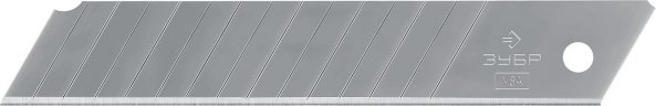 Лезвие "МАСТЕР" сегментированное, сталь У9А, в боксе, 18 мм, 10 шт. ЗУБР 09721-18-10