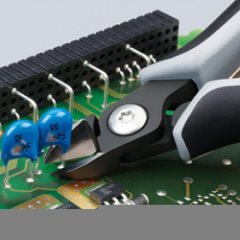 Прецизионные кусачки боковые для электроники антистатические ESD вороненые 125 мм, KNIPEX, ( KN-7922125ESD )