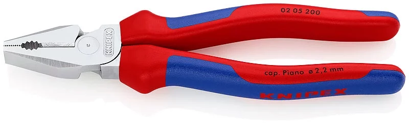 Плоскогубцы комбинированные особой мощности хромированные 200 мм, KNIPEX, ( KN-0205200 )