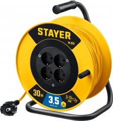 Силовой удлинитель на катушке STAYER M 315 ПВС 3x1.5 30м 3500Вт 55078-30_z01