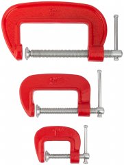 Струбцины тип "G", набор 3 шт. 1", 2", 3" FIT 59230