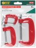 Струбцины тип "G", набор 3 шт. 1", 2", 3" FIT 59230