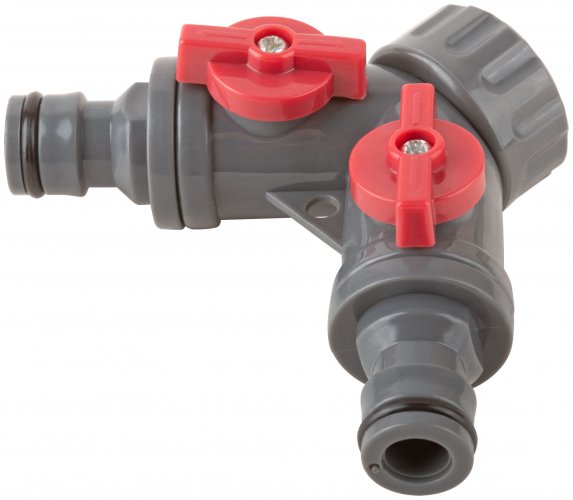 Распределитель 2-х канальный, внутренняя резьба основания 3/4" КУРС 76427