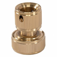 Набор для соединения шлангов 3/4, переходник, 2 соединителя, аквастоп, латунный Palisad 66211