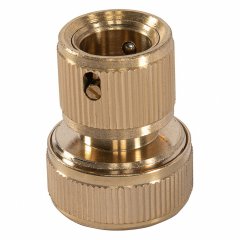 Набор для соединения шлангов 3/4, переходник, 2 соединителя, аквастоп, латунный Palisad 66211