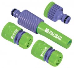 Набор для подключения шланга 3/4, распылитель, 3 адаптера к распылителю Palisad 65179