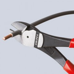 Кусачки боковые особой мощности фосфатированные, черного цвета 160 мм, KNIPEX, ( KN-7412160 )