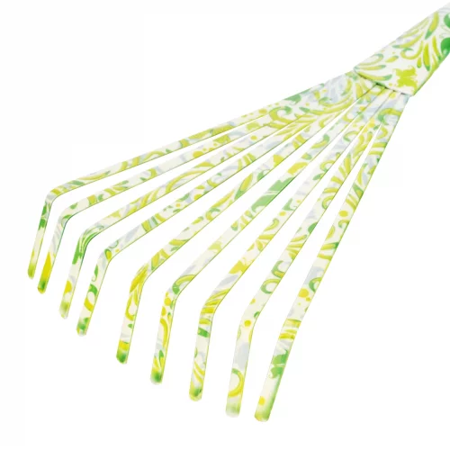 Грабли веерные 9 - зубые, 130 х 415 мм, стальные, пластиковая рукоятка, Flower Green, Palisad 620425