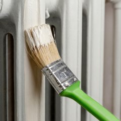 Кисть радиаторная 25 мм, натуральная щетина, пластиковая ручка Сибртех 83855
