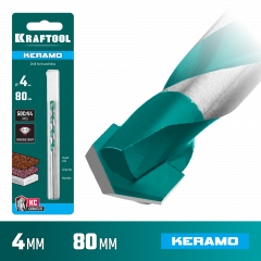 Сверло по керамограниту KRAFTOOL Keramo 4x80 мм 29175-080-4