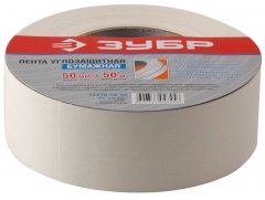 Бумажная углозащитная лента ЗУБР 50 мм х 50 м 12470-50-50