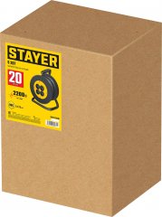 Удлинитель на катушке STAYER S 207 ПВС 2x0.75 20м 2200Вт 55073-20 55073-20_z02